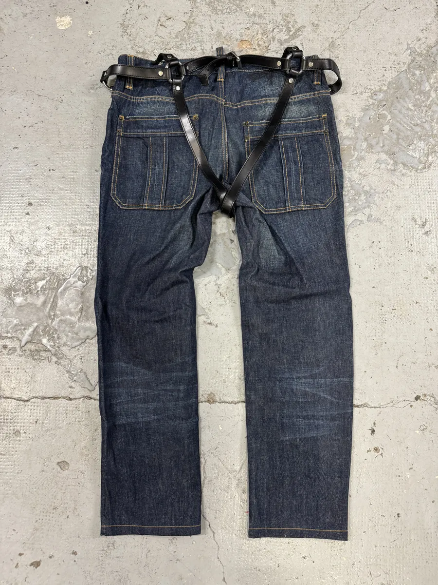 FW2007 Dsquared2 Bondage Harness Brut Denim Jeans - Image 2