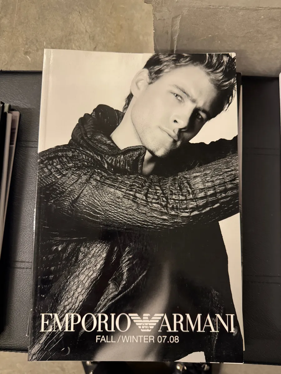 FW2007 Emporio Armani Crocodile Nylon Black Jacket - Image 15