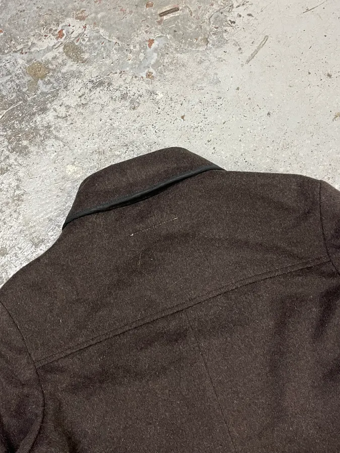 FW2007 Maison Martin Margiela Brown Wool Cargo Pocket Coat - Image 7