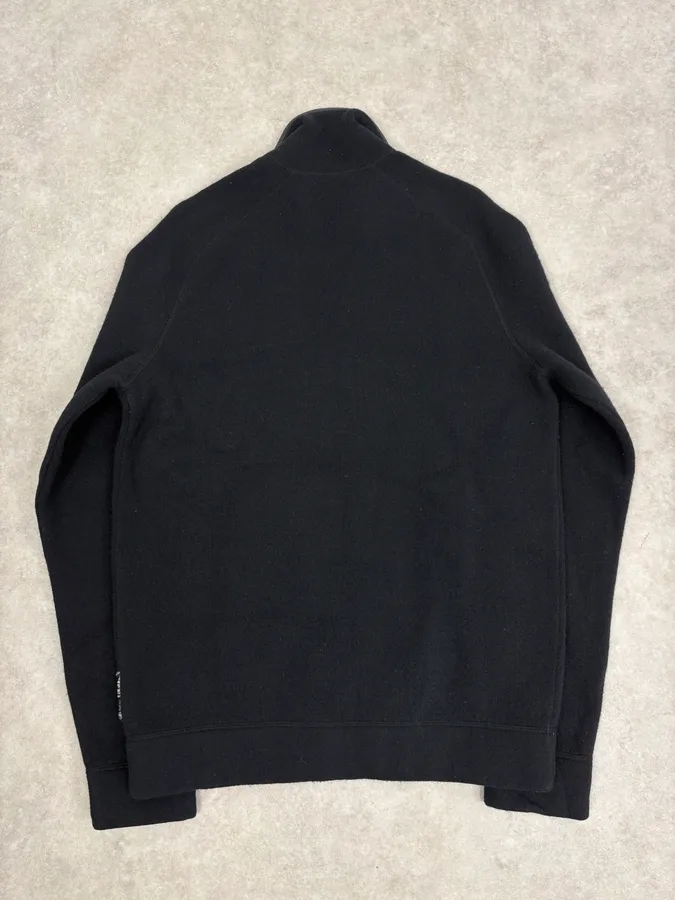 FW2007 Prada Black Padded Leather Wool Zip-up Sweater - Image 6