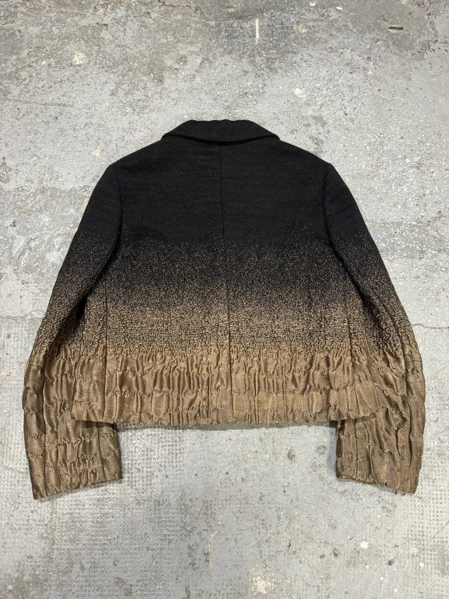 FW2007 Prada Plissed Bicolor Blazer Jacket - Image 3