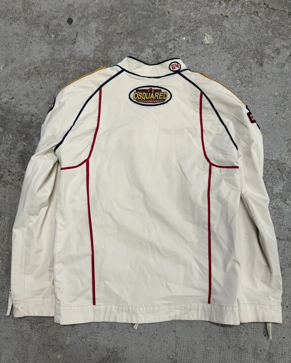 SS2008 Dsquared2 White Racing Patchwork Jacket (M) - Image 7