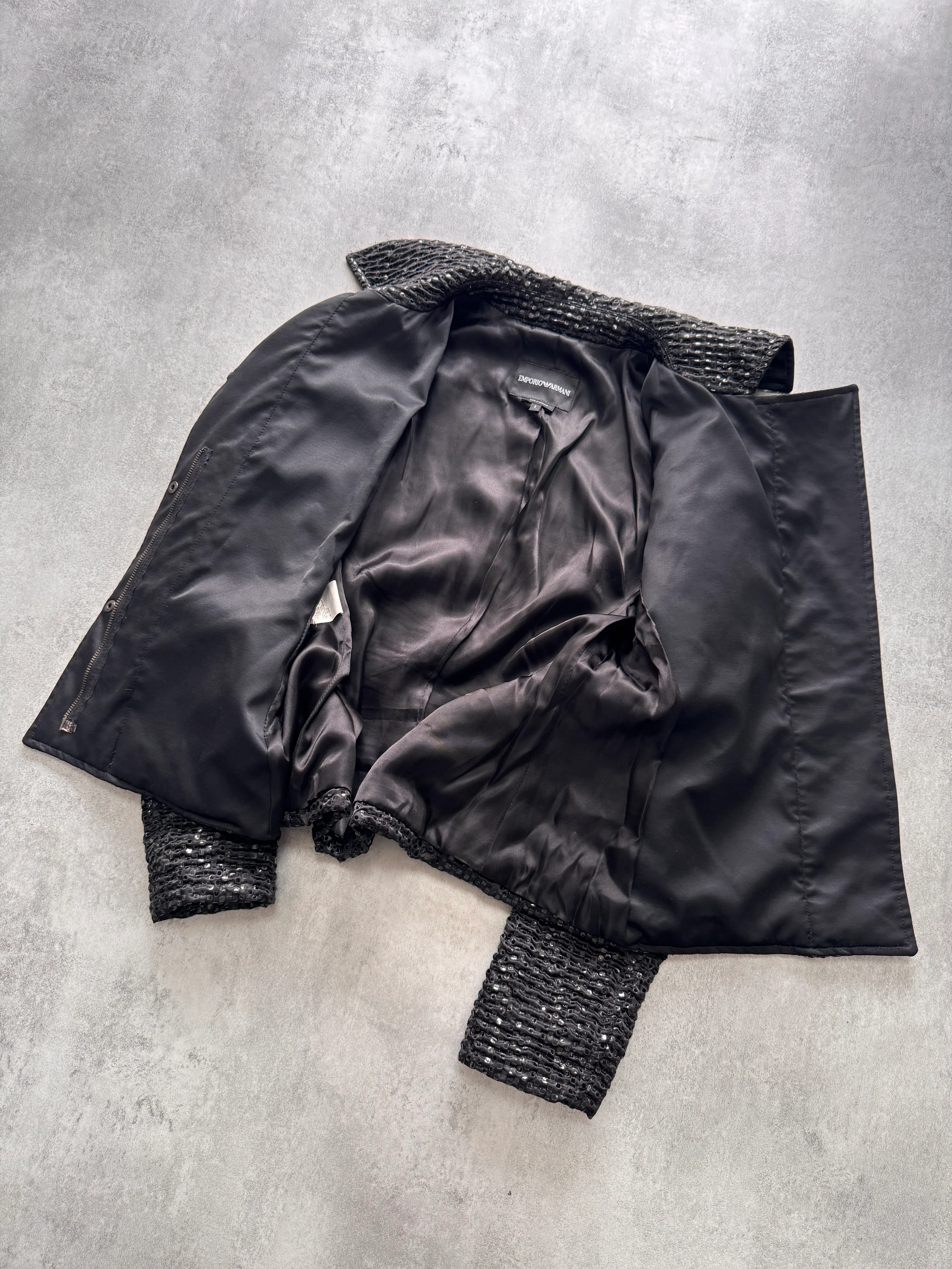 FW2008 Emporio Armani Black Screens Jacket - Image 5