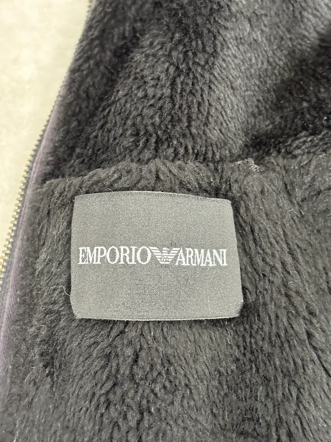 FW2008 Emporio Armani Navy Shearling Jacket - Image 10