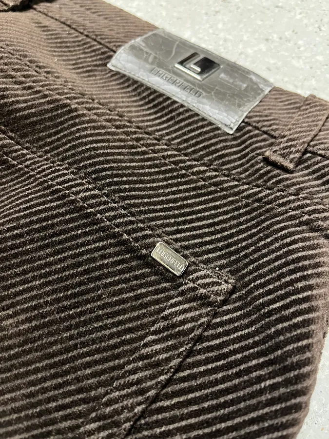FW2008 Karl Lagerfeld Velvet Brown Pants - Image 11