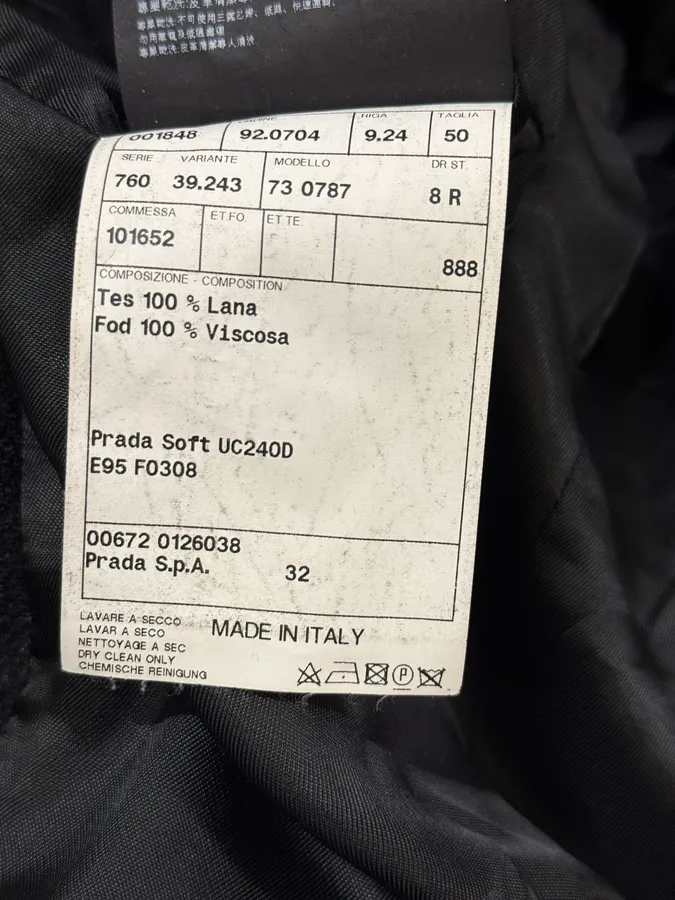 FW2009 Prada Dark Obscure Grey Wool Trench Coat - Image 13