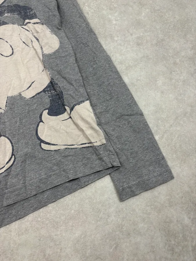 FW2010 Dolce & Gabbana Grey Mickey Mouse Longsleeve T-Shirt - Image 7