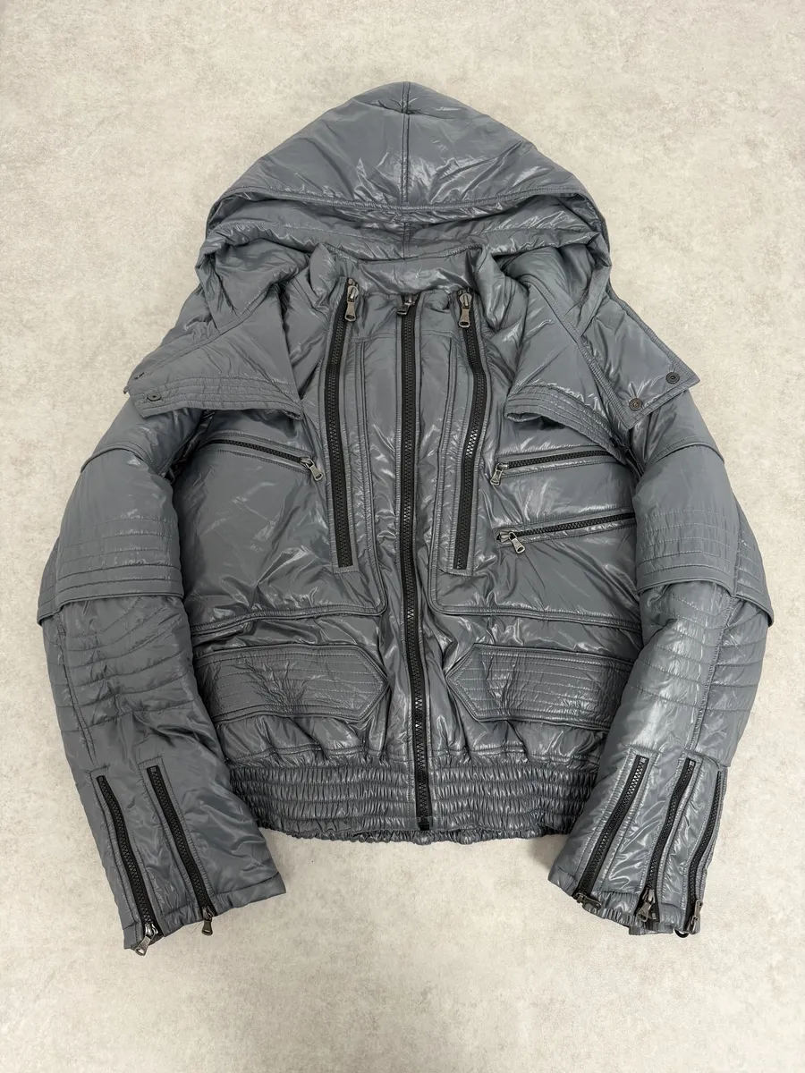 FW2010 Dolce & Gabbana Grey Multi Zips Astro Puffer Jacket