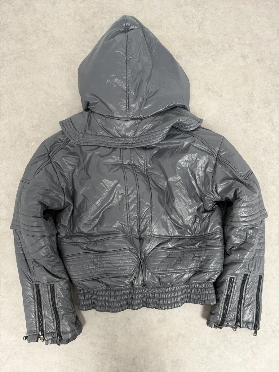 FW2010 Dolce & Gabbana Grey Multi Zips Astro Puffer Jacket - Image 3