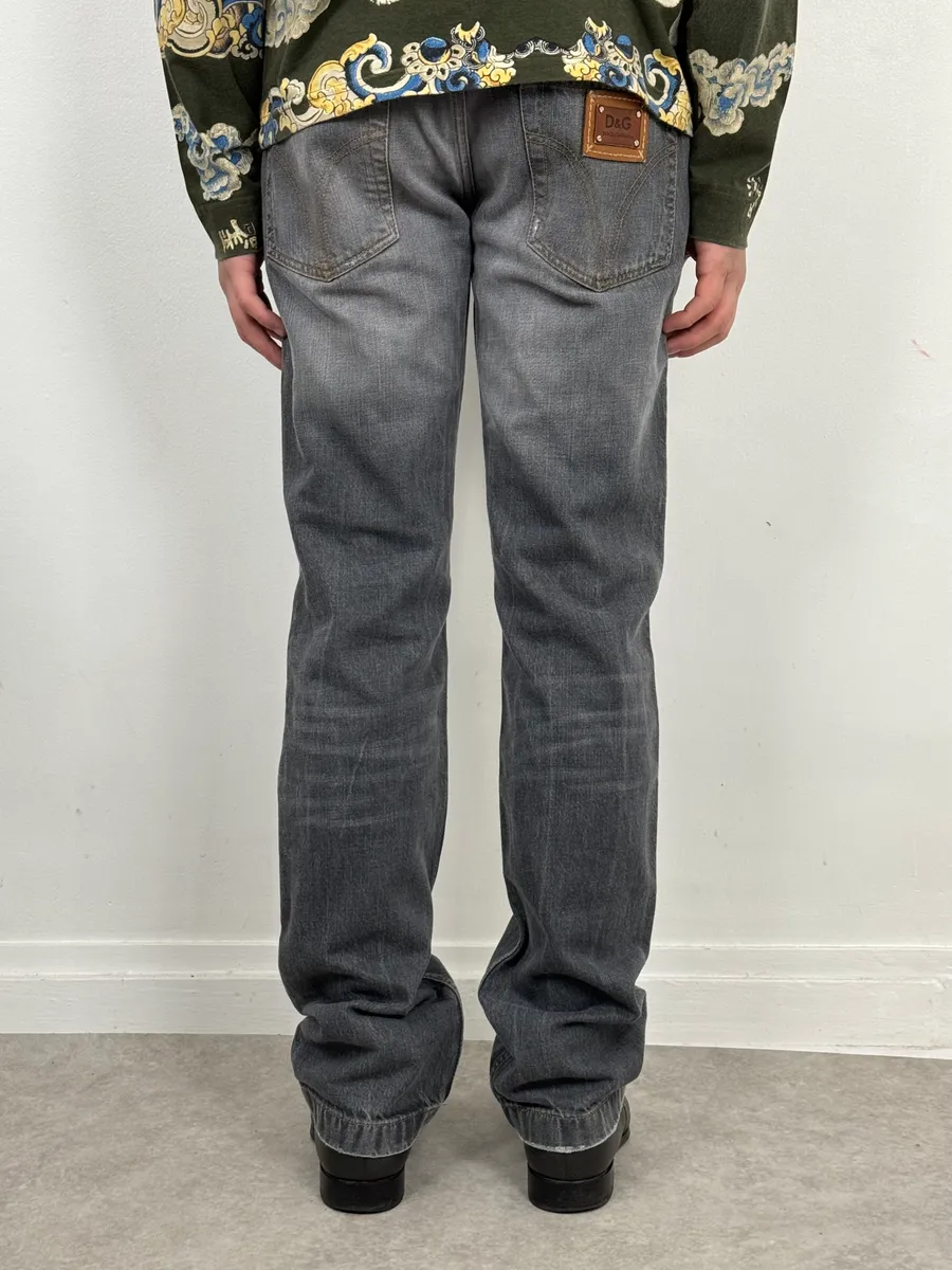 FW2011 Dolce & Gabbana Grey Faded Denim Jeans - Image 4