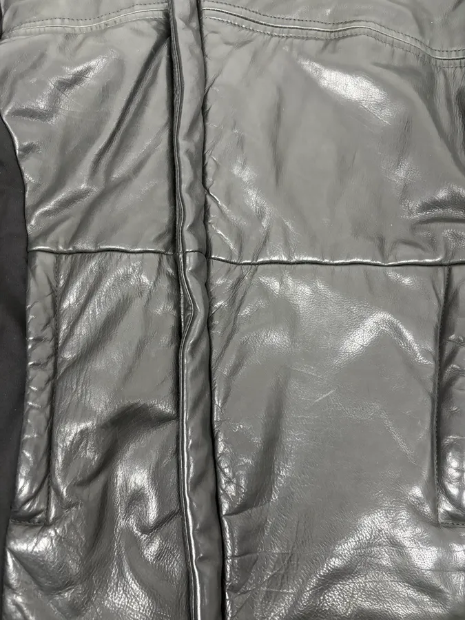 FW2012 Emporio Armani Ninja Asymmetrical Leather Hooded Coat - Image 9
