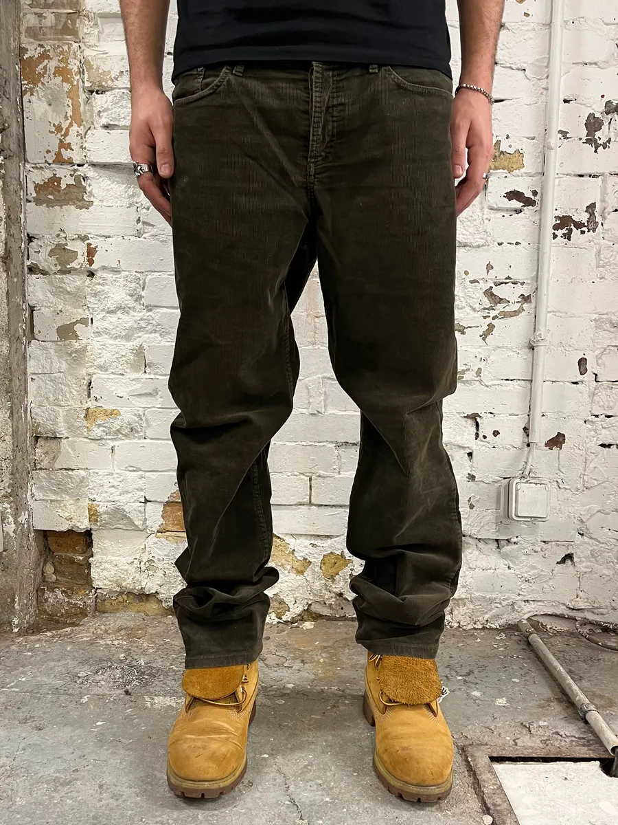 FW2012 Givenchy Khaki Green Velvet Pants by Riccardo Tisci - Image 2