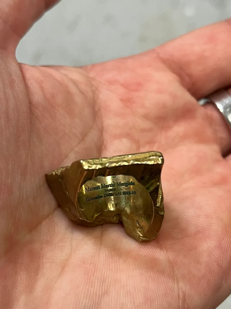 FW2012 Maison Margiela Gold Sculpture Ring - Image 8