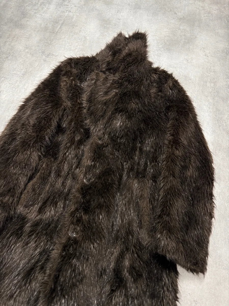 FW2012 Maison Margiela x H&M Faux Fur Long Coat - Image 2