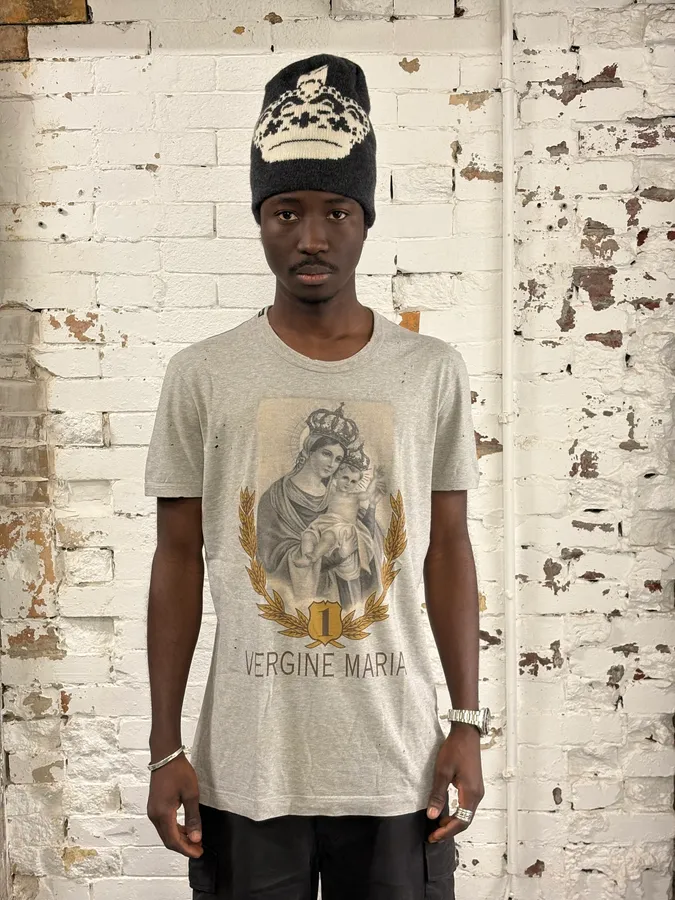 FW2013 Dolce & Gabbana Maria Grey T-Shirt - Image 2