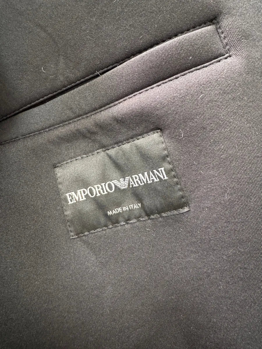 FW2013 Emporio Armani Asymmetrical Losange Leather Jacket - Image 8