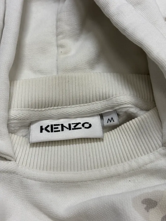 FW2013 Kenzo Cream Cotton Polar Bear Hoodie - Image 8