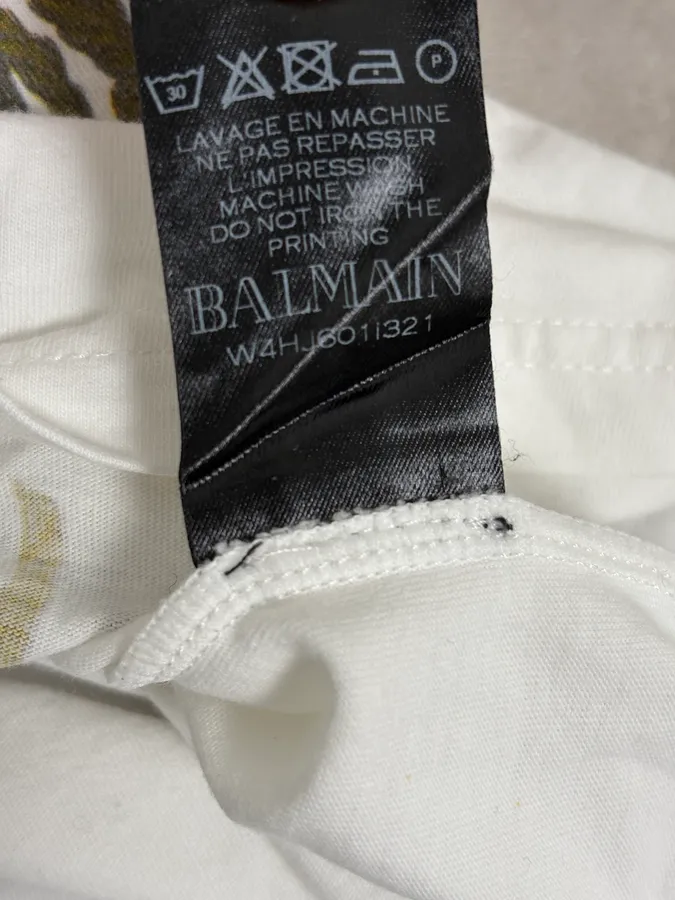 FW2014 Balmain White Eagle Blazon T-Shirt - Image 9