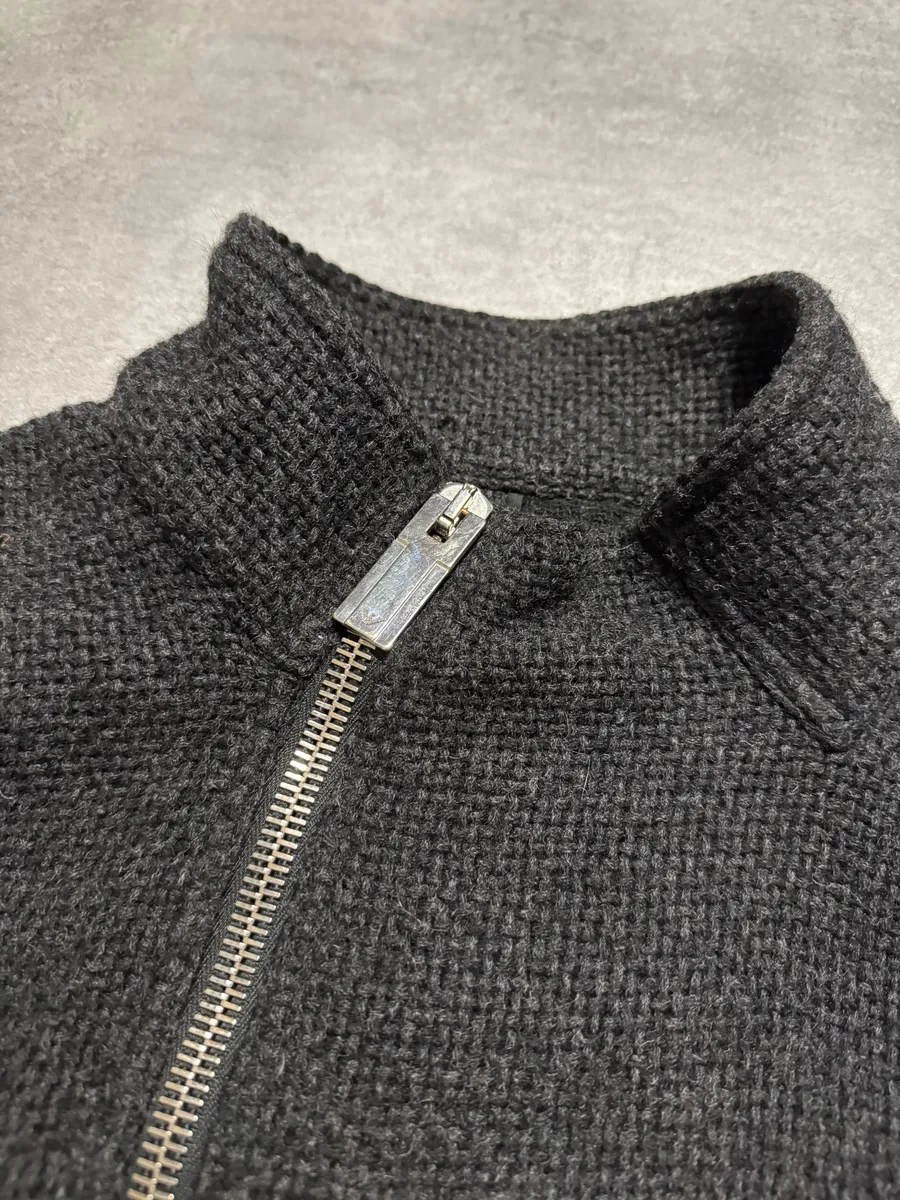 FW2015 Emporio Armani Grey Asymmetrical Wool Multi Zips Jacket - Image 8