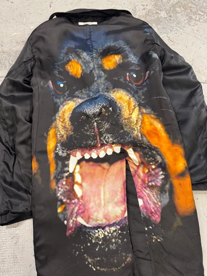 FW2015 Givenchy Rottweiler Black Nylon Trench Jacket by Riccardo Tisci - Image 9