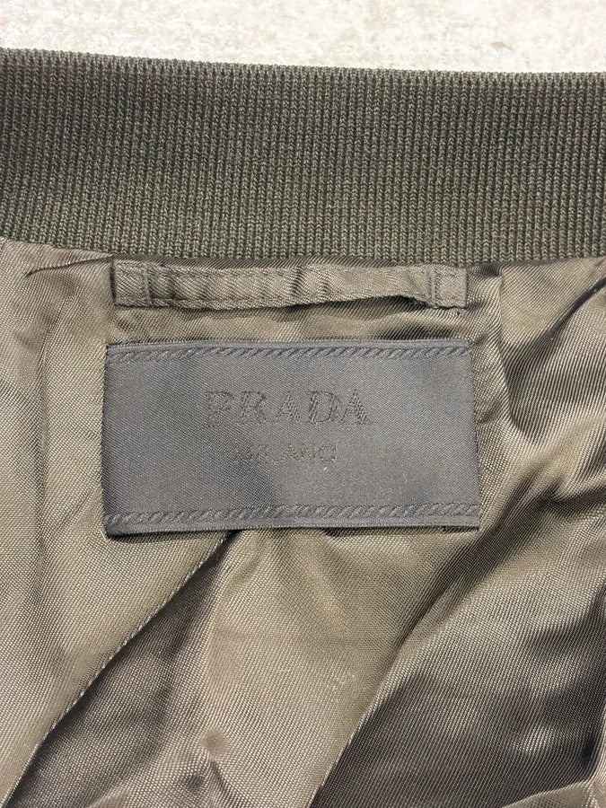 FW2016 Prada Olive Nylon Bomber Jacket - Image 12