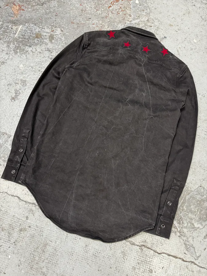 FW2017 Givenchy Stars Black Denim Shirt - Image 6