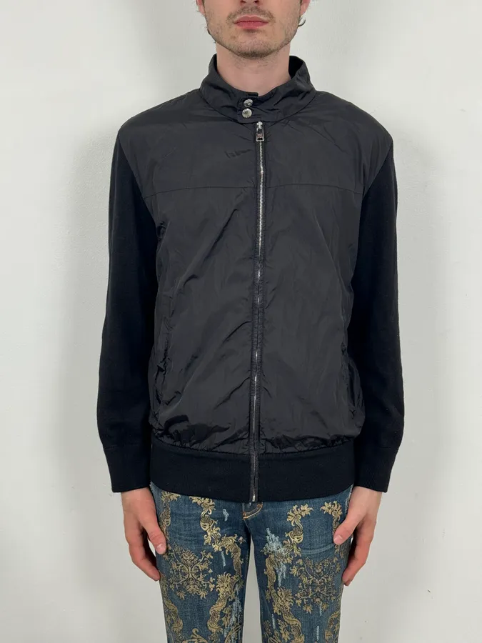 FW2017 Prada Black Nylon & Wool Hybrid Jacket - Image 2