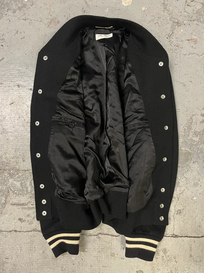 FW2017 Saint Laurent Black Teddy Bomber Jacket - Image 6