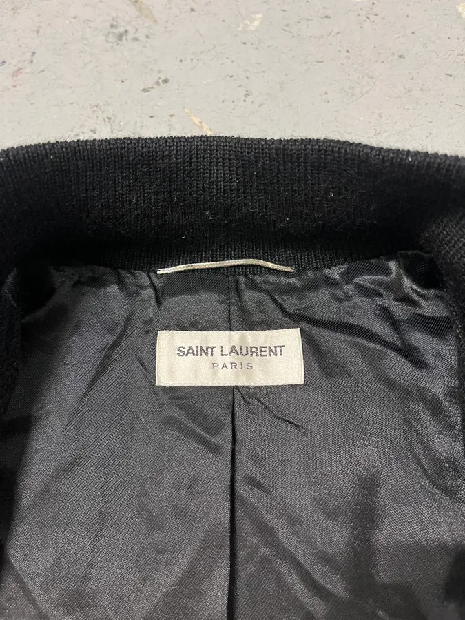 FW2017 Saint Laurent Black Teddy Bomber Jacket - Image 8