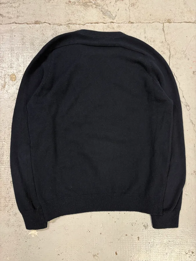 FW2017 Saint Laurent Navy SL Logo University Wool Sweater - Image 6