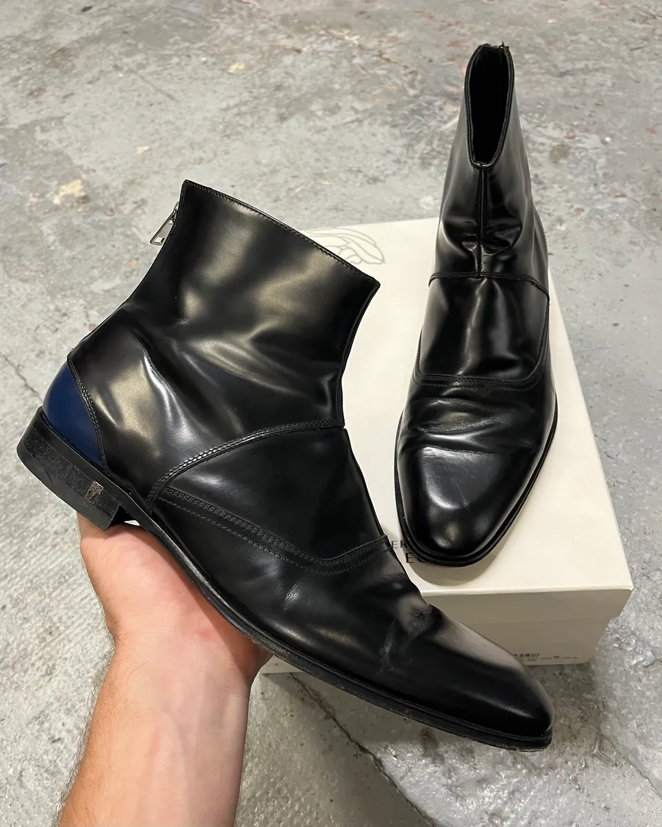 FW2017 Versace Black Ankle Leather Boots