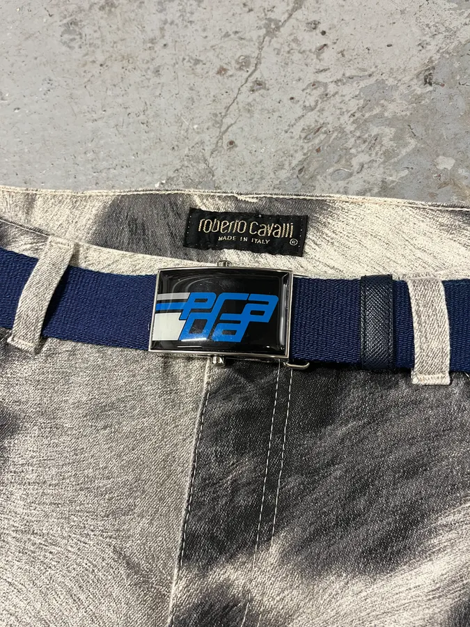 FW2018 Prada Navy Minimalist Belt - Image 3