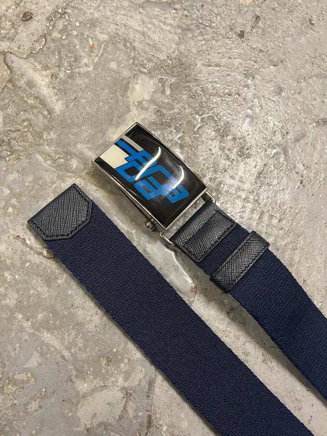FW2018 Prada Navy Minimalist Belt - Image 5