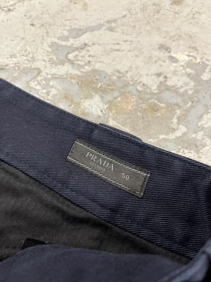 FW2018 Prada Navy Minimalist Pants - Image 11