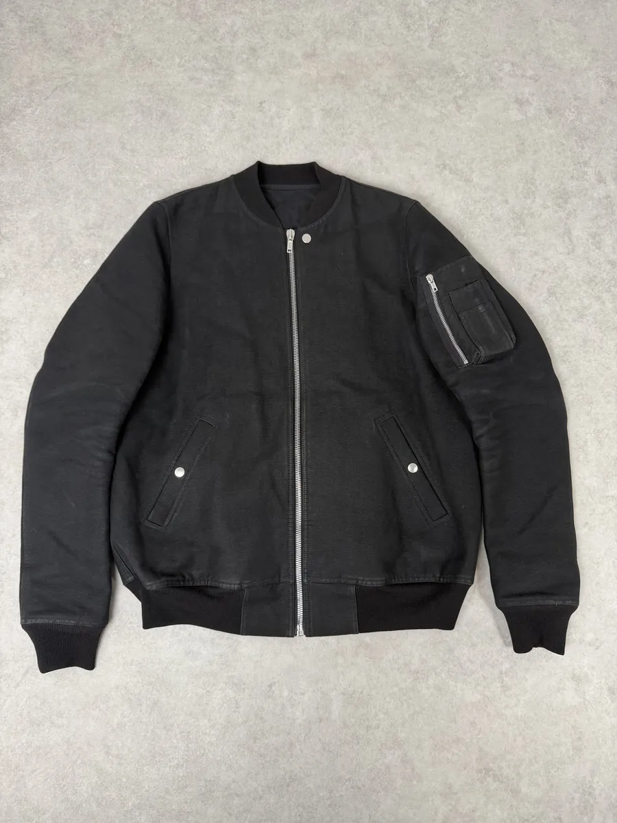 FW2018 Rick Owens Sisyphus Black Minimalist Bomber Jacket - Image 6