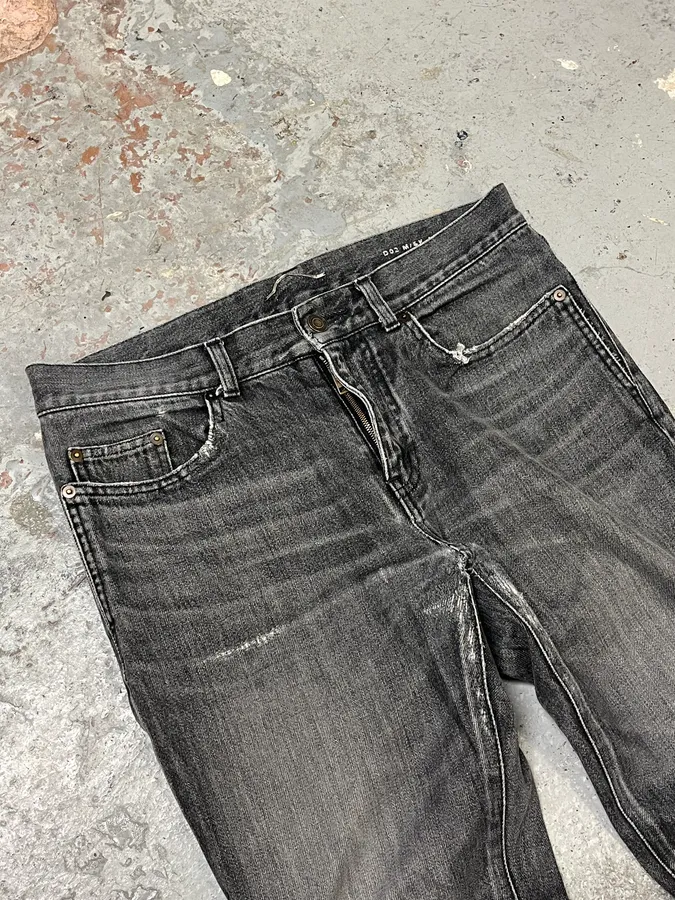 FW2018 Saint Laurent Japanese Denim Raw Jeans - Image 6