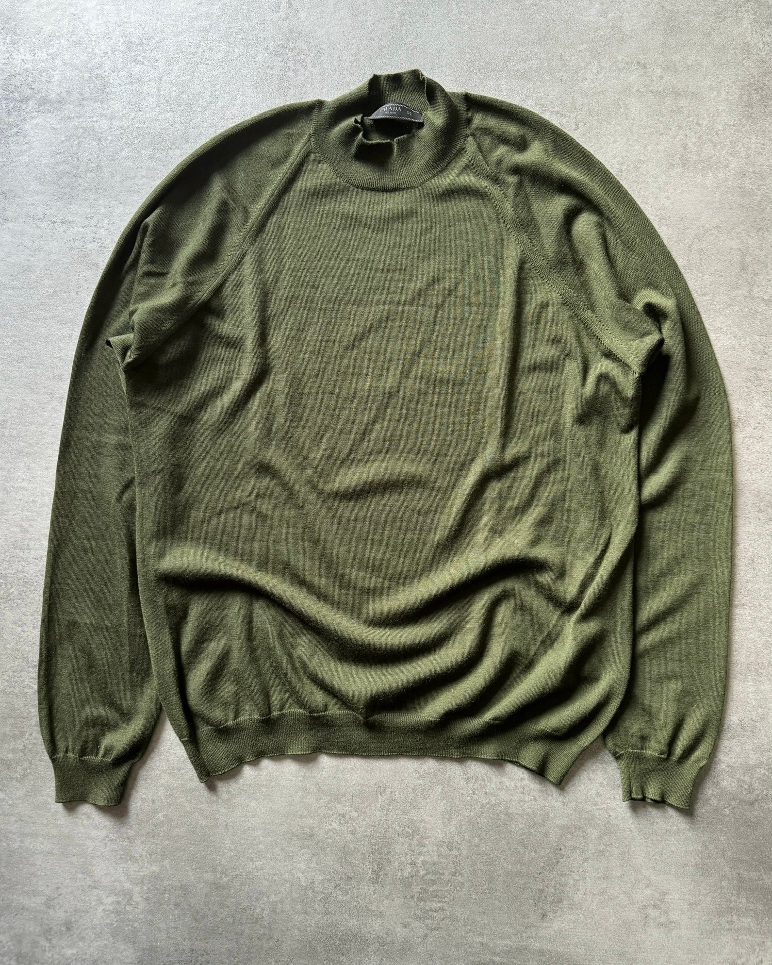 FW2019 Prada Wool Olive Sweater