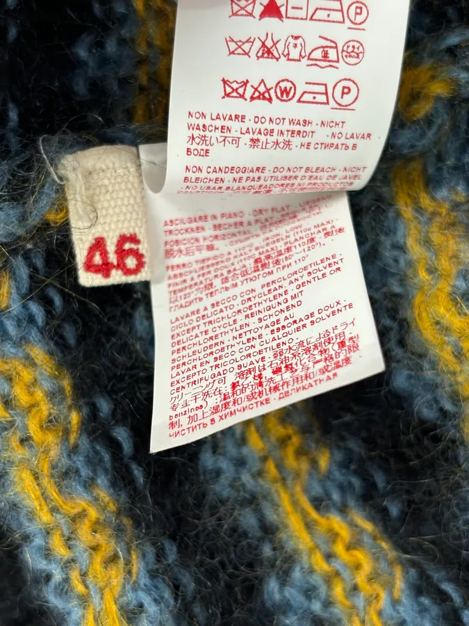 FW2020 Marni Blue Cardigan Wool Distressed - Image 12