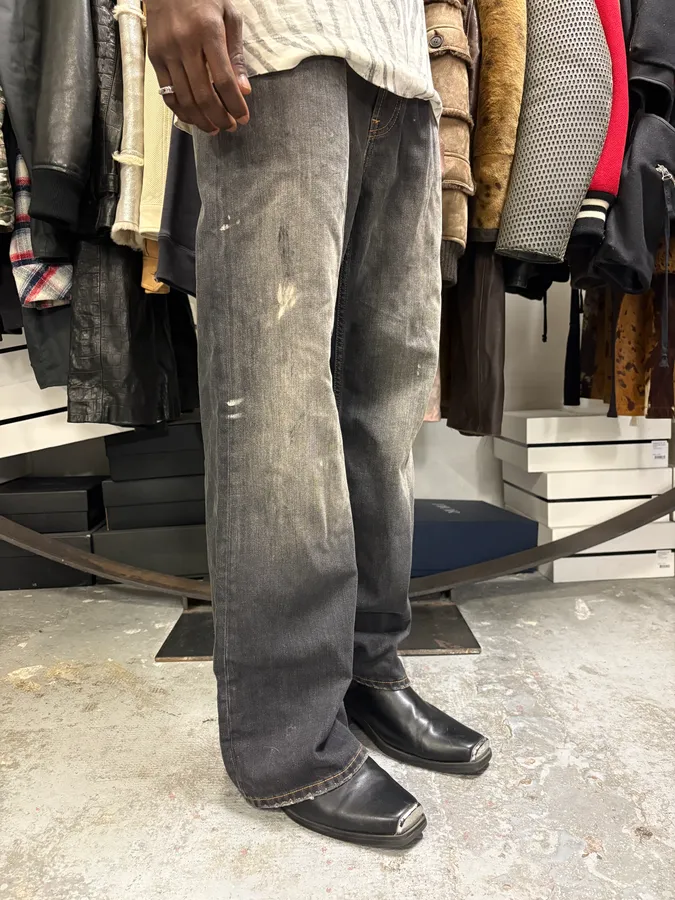 FW2021 Acne Studios Grey Baggy Jeans - Image 2