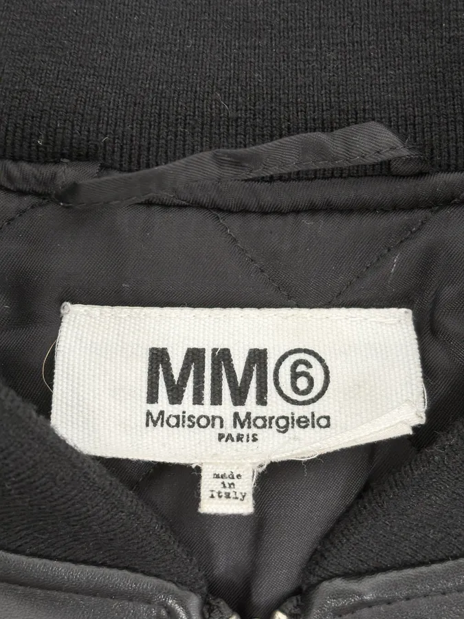 FW2023 Maison Margiela Black Faux Leather Bomber Jacket - Image 10