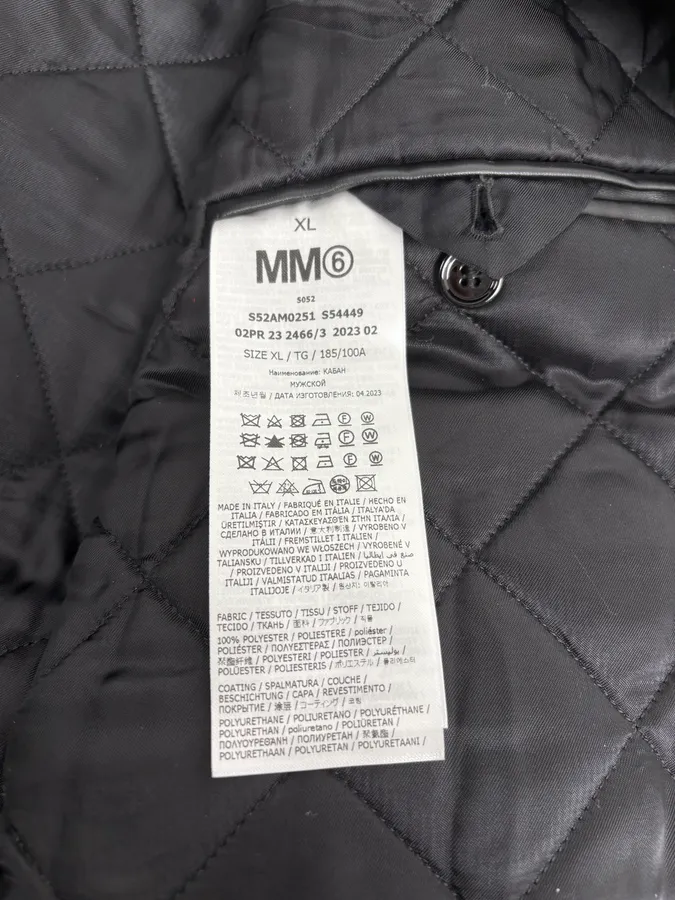 FW2023 Maison Margiela Black Faux Leather Bomber Jacket - Image 12