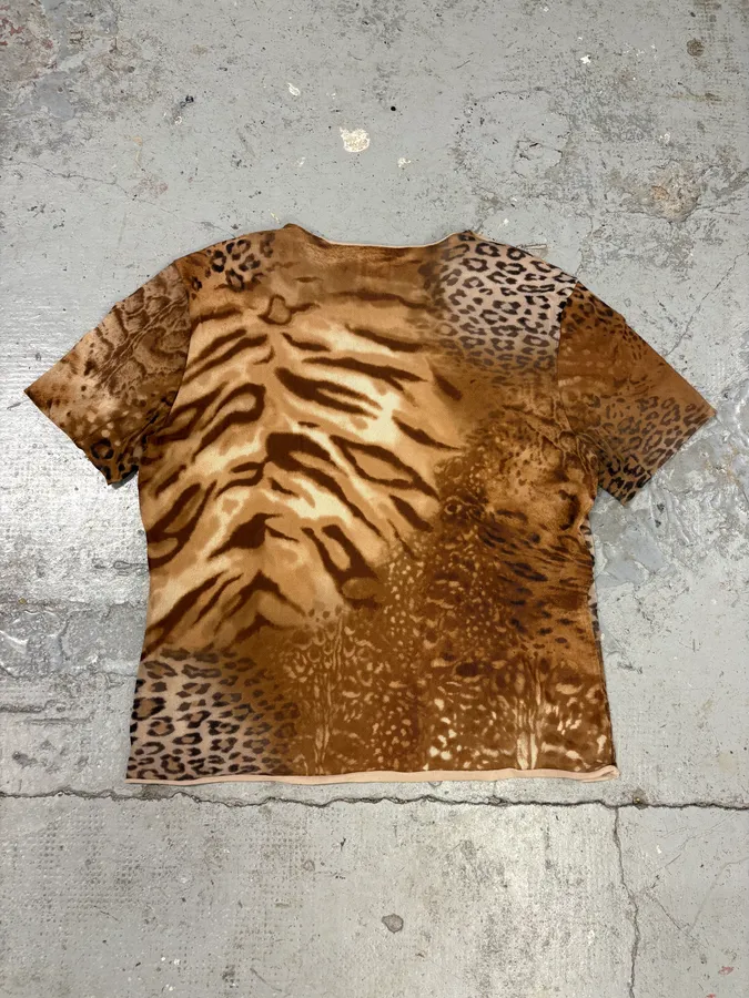 Gianfranco Ferré Animal Print V-Neck T-Shirt - Image 4
