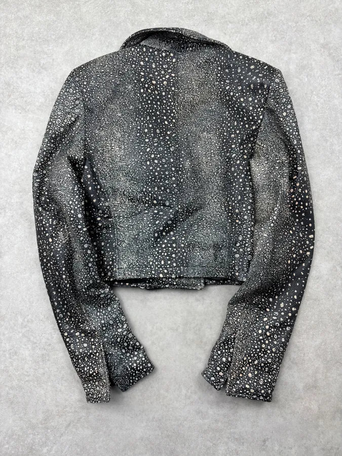 Gianfranco Ferré Black Leather Studded Blazer and Skirt Set - Image 6