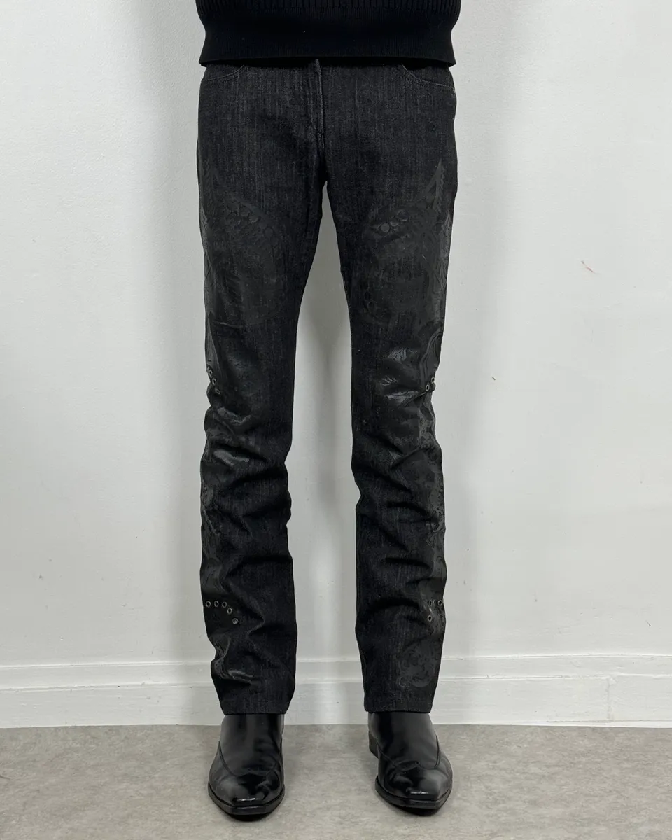 Gianfranco Ferré Dark Printed Denim Jeans - Image 2