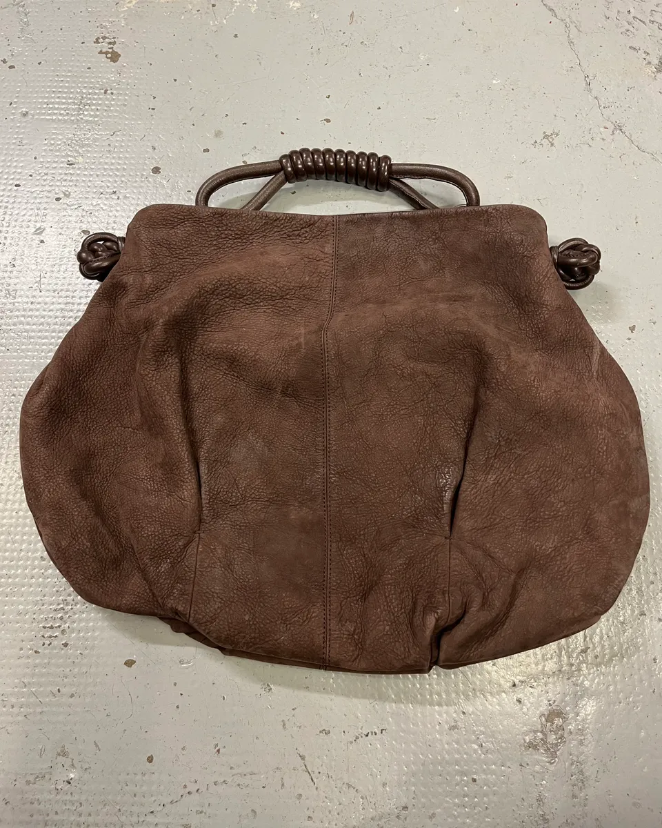 Giorgio Armani Brown Suede Hobo Bag - Image 9