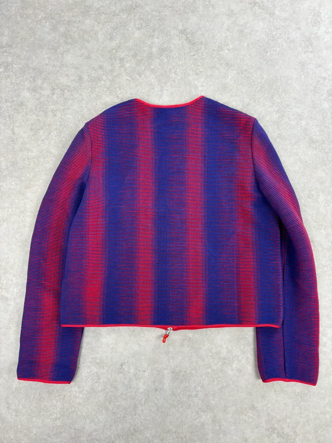 Giorgio Armani Red & Blue Gradient Zip-up Jacket - Image 5