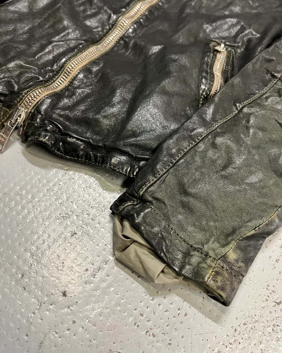 Giorgio Brato Avant-Garde Biker Black Leather Jacket - Image 6