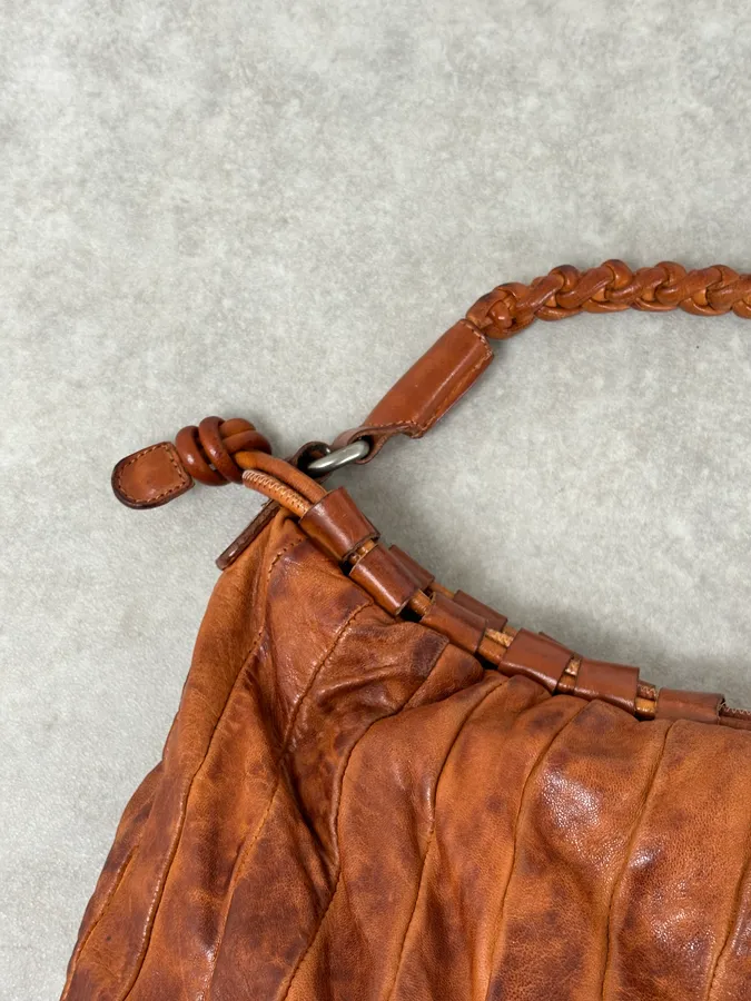 Giorgio Brato Brown Eroded Leather Bag - Image 10