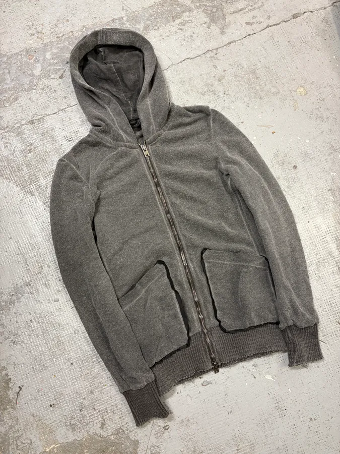 Giorgio Brato Grey Contemporary Zip-up Hooded Sweater - Image 4