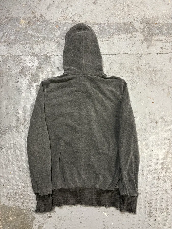 Giorgio Brato Grey Contemporary Zip-up Hooded Sweater - Image 6